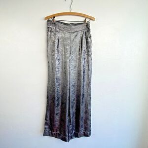A New Day Silver Womans Pants Trousers Small Wide Leg Retro Festival Evening
